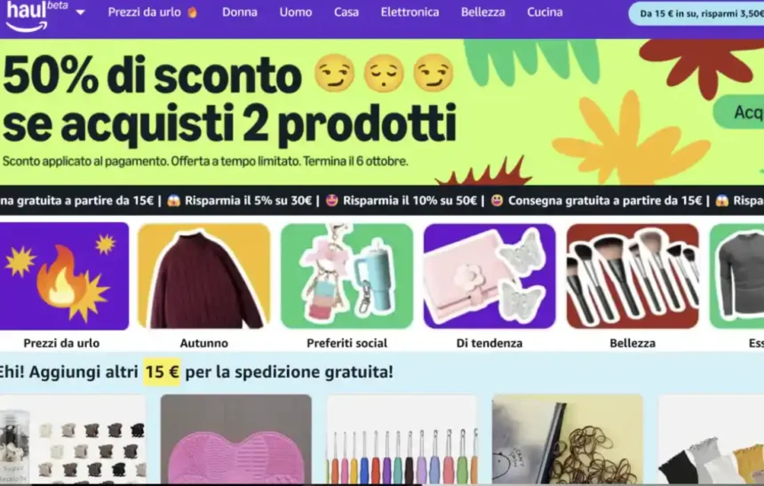 amazon haul sbarca in italia e sfida temu